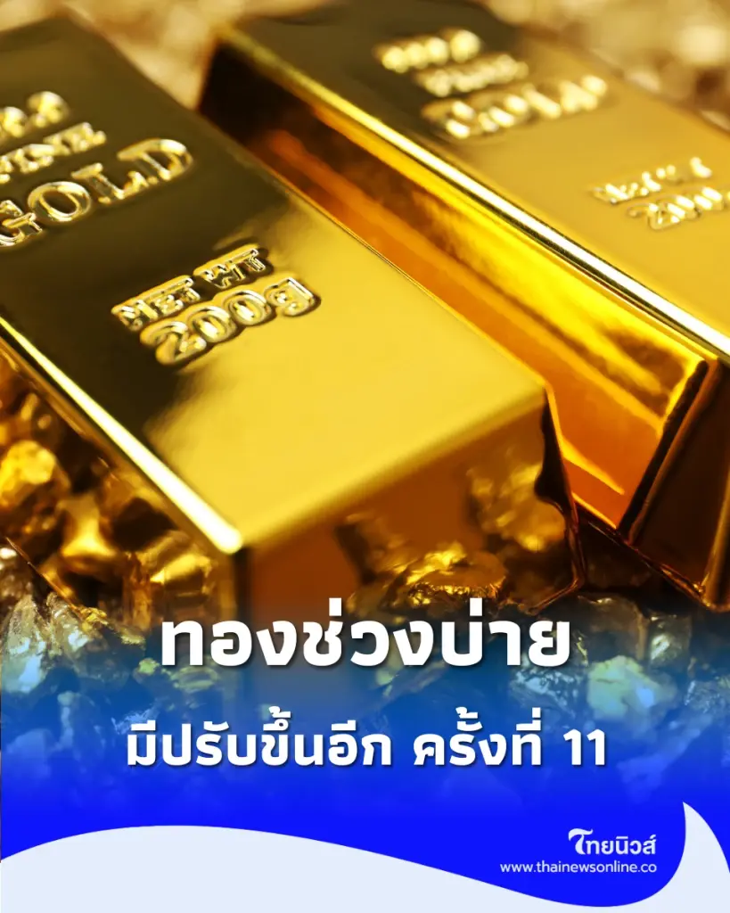 อัปเดตราคาทองช่วงบ่าย 23 ก.ค. 2569 ราคาทองมีปรับอีก ครั้งที่ 11
