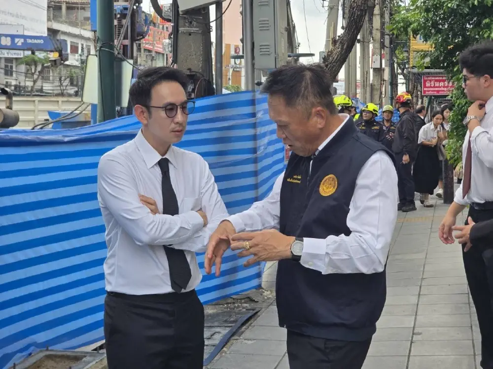 อธิบดีกรมโยธาฯ นำทีมวิศวกรลงพื้นที่วงเวียนใหญ่ เฝ้าระวังการทรุดตัวของโครงสร้างอาคาร