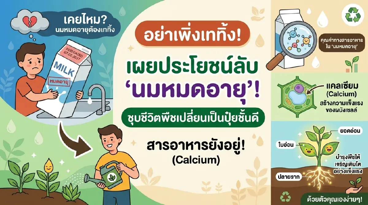  อย่าเพิ่งเททิ้งลงท่อ  เผยประโยชน์ลับ "นมที่หมดอายุแล้ว"  