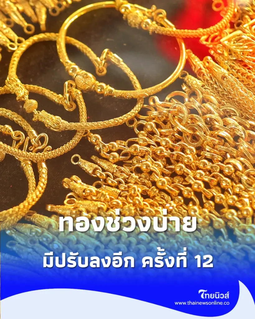 อัปเดตราคาทองช่วงบ่าย 19 ส.ค. 69 ราคาทองมีปรับลงอีก ครั้งที่ 12