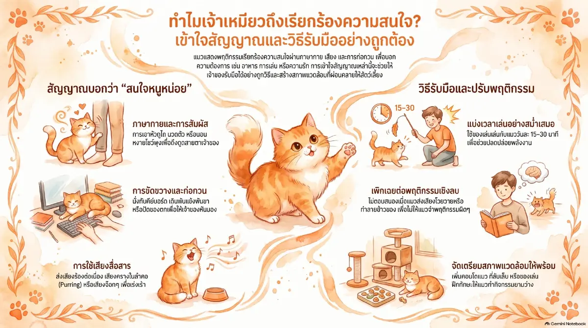 ทาสแมวต้องรู้! พฤติกรรมแบบนี้ เจ้าเหมียวกำลังส่งสัญญาณอะไร? 