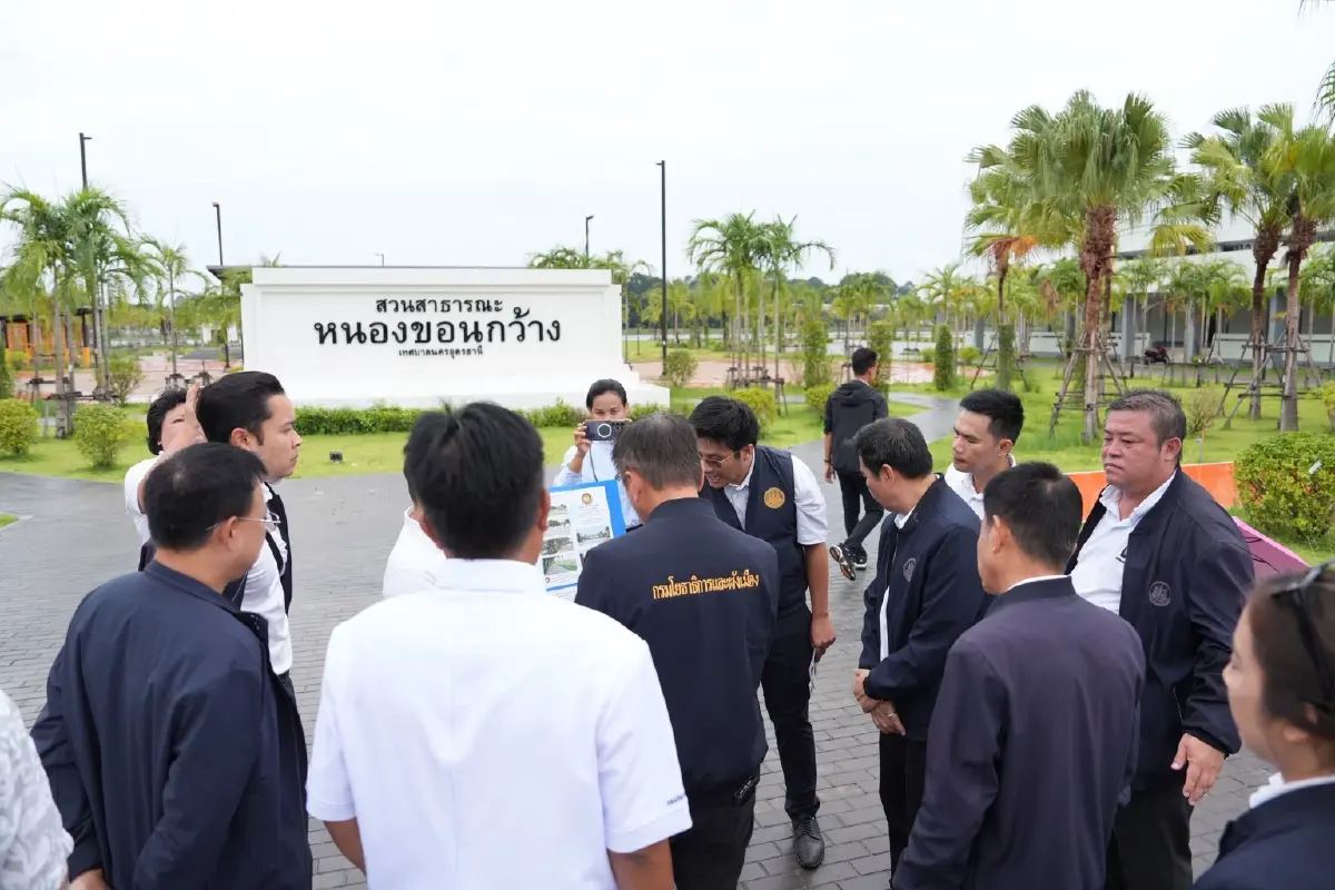 อธิบดีกรมโยธาฯ ลงพื้นที่อุดรธานี เร่งรัดซุ้มประตูเมือง ต่อยอดโมเดลหนองขอนกว้าง
