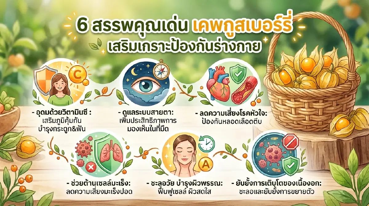 ทางเลือกคนรักสุขภาพ! "เคพกูสเบอร์รี่"  ช่วยต้านมะเร็ง