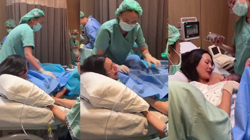 สุขล้นหัวใจ  "แม่อูน-พ่อแพ็ค"  เผยความรู้สึกวันคลอด  ลูกชายคนแรก