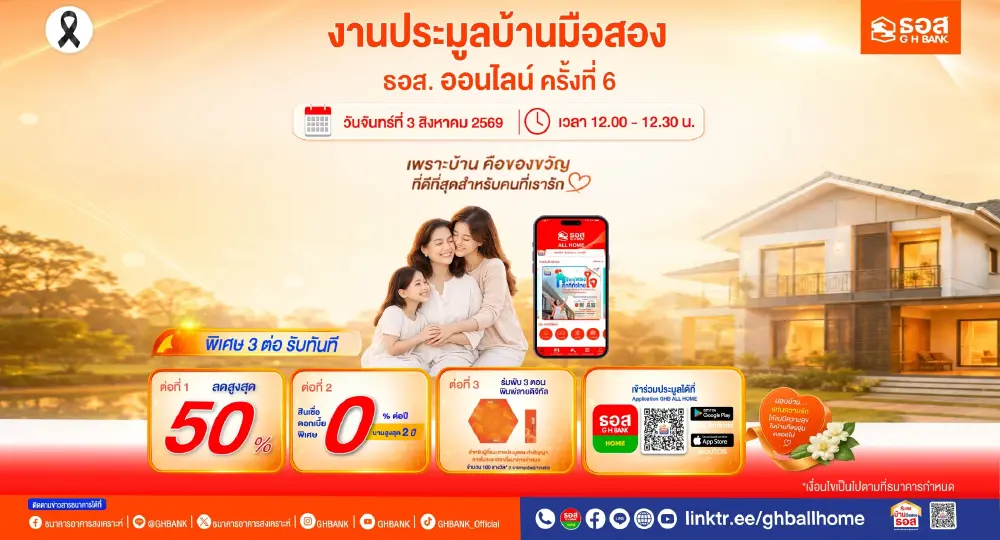 ข่าวดีคนอยากมีบ้าน เปิดมหกรรมทรัพย์มือสองออนไลน์ ปล่อยต่ำกว่าราคาตลาด