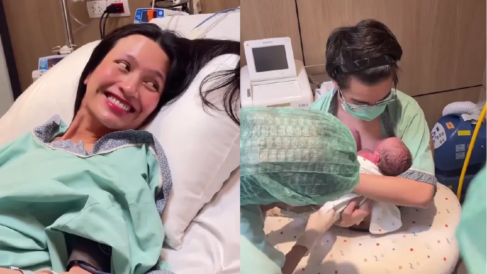 สุขล้นหัวใจ  "แม่อูน-พ่อแพ็ค"  เผยความรู้สึกวันคลอด  ลูกชายคนแรก