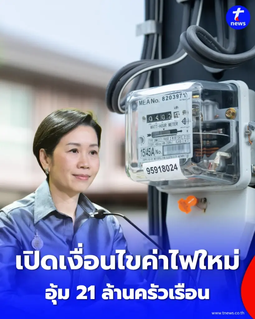 เตรียมเฮทั้งประเทศ เริ่มบิล ก.ย. 69 ค่าไฟอัตราใหม่ หน่วยแรกไม่เกิน 3 บาท