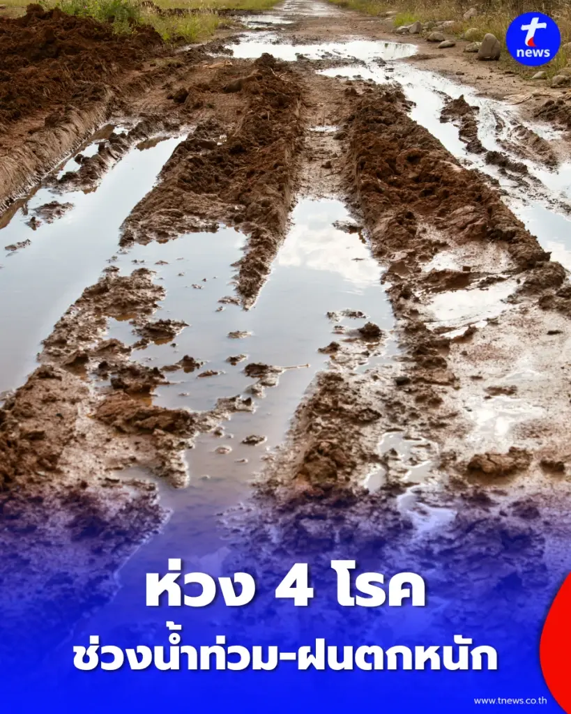 กรมควบคุมโรค ห่วง 4 โรค ภัยสุขภาพย้ำเลี่ยงลุยน้ำโคลน