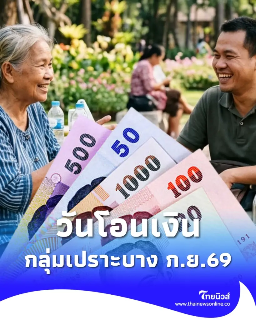 เช็กเงินเยียวยา 3 กลุ่มเปราะบาง เดือน ก.ย.68 โอนเงินวันไหน
