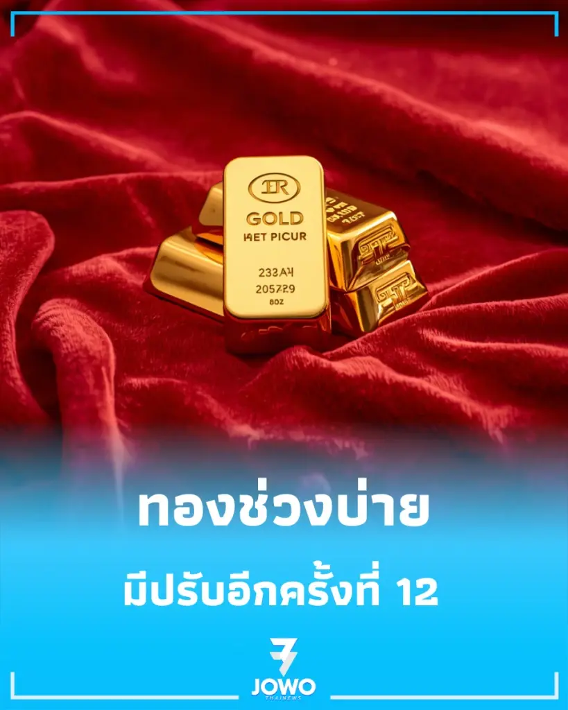 อัปเดตราคาทองช่วงบ่าย 3 ก.ย. 69 ราคาทองมีปรับอีกครั้งที่ 12