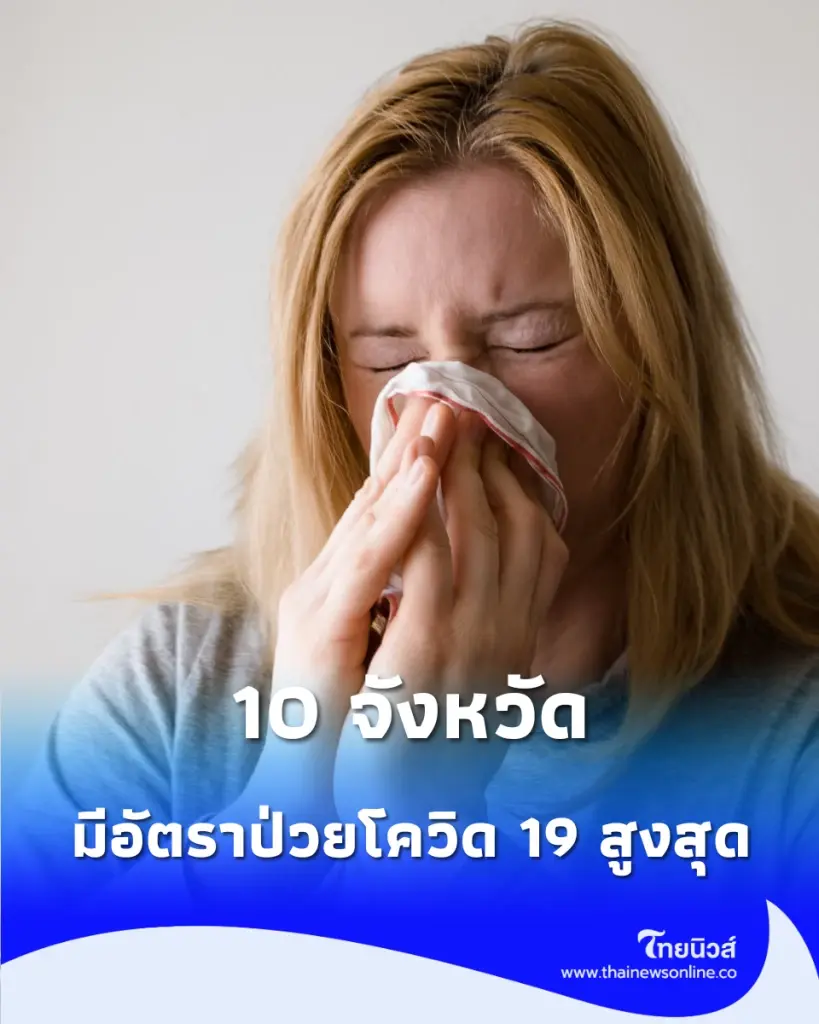 กรมควบคุมโรคเผยรายชื่อ 10 จังหวัดพบผู้ติดเชื้อสูงสุด