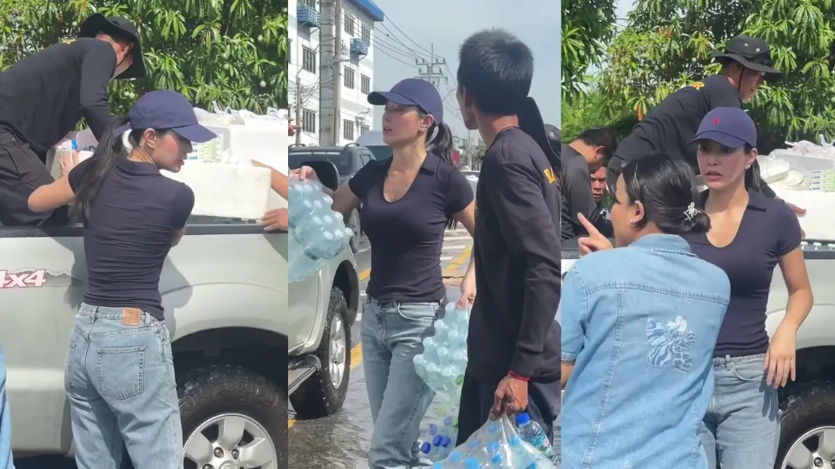 งดงามทั้งใจและกาย ดาราสาวชื่อดัง นำทีมลุยช่วยชาวบ้านน้ำท่วม