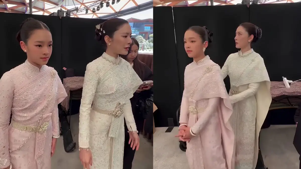 "แอฟ ทักษอร" ควงลูกสาวเดินแบบ งดงามตระการตาราวนางในวรรณคดี