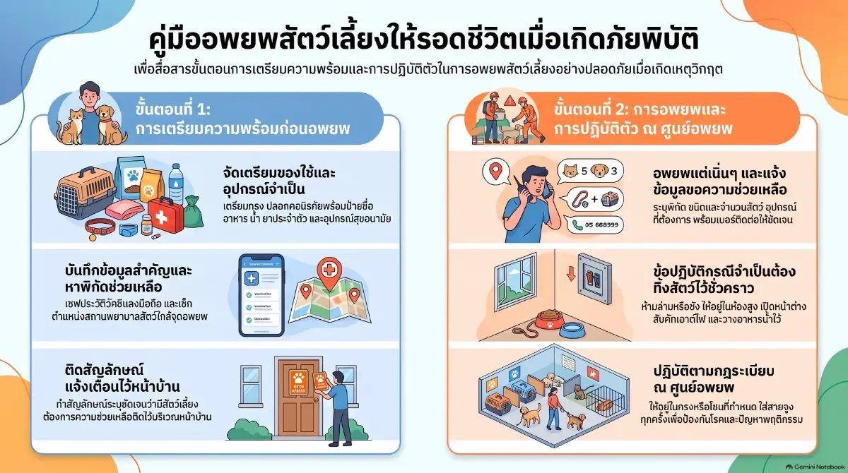 อพยพสัตว์เลี้ยงอย่างไรให้รอดชีวิต! คู่มือรับมือภัยพิบัติ สำหรับเหล่าทาส