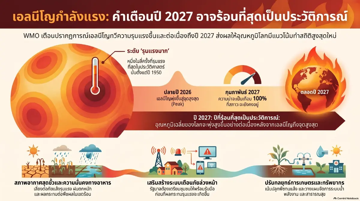 เตรียมรับมือหายนะ! สัญญาณเตือนเอลนีโญรุนแรง ปี 2027