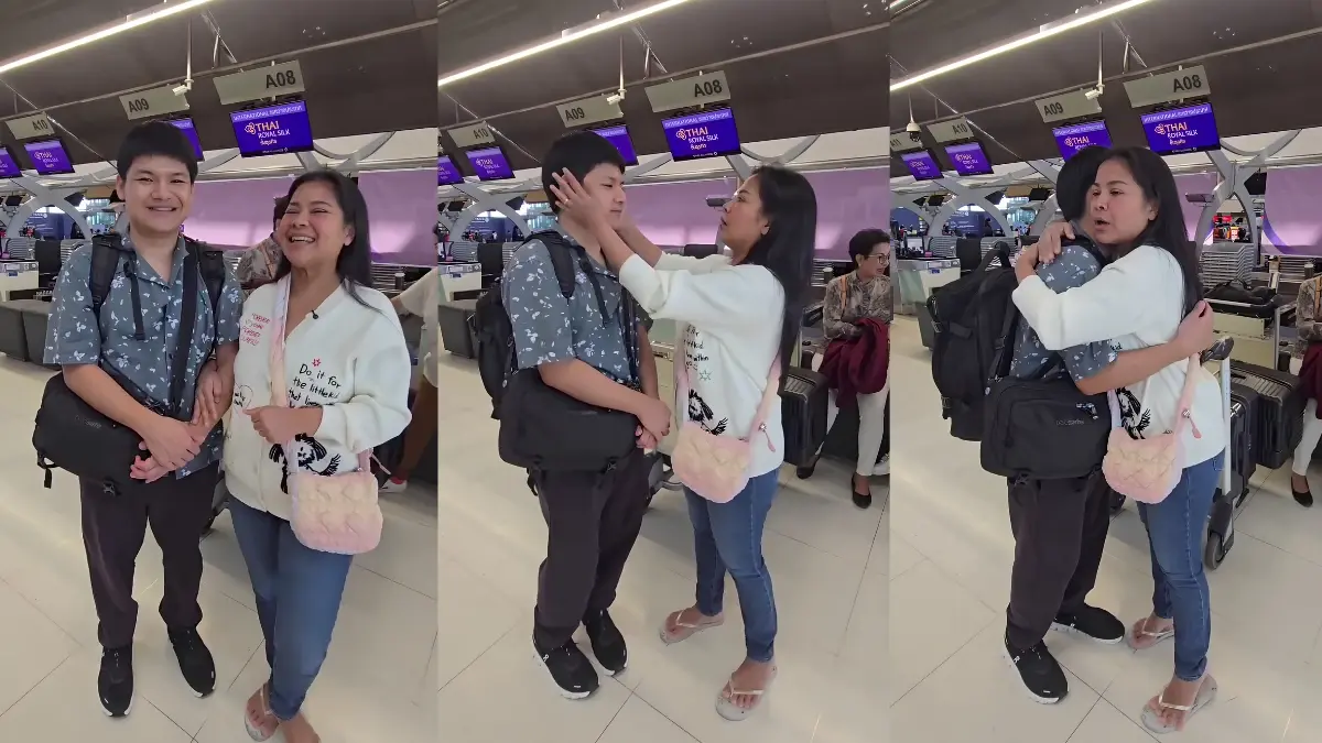 ตั๊ก ศิริพร กลั้นน้ำตาไม่อยู่ ส่งลูกชาย  บินลัดฟ้าเรียนต่ออังกฤษ