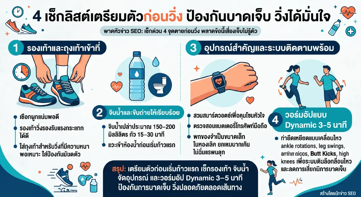 อย่าเพิ่งก้าวเท้า ถ้ายังไม่เช็ก 4 สิ่งนี้ก่อนไปวิ่งออกกำลังกาย