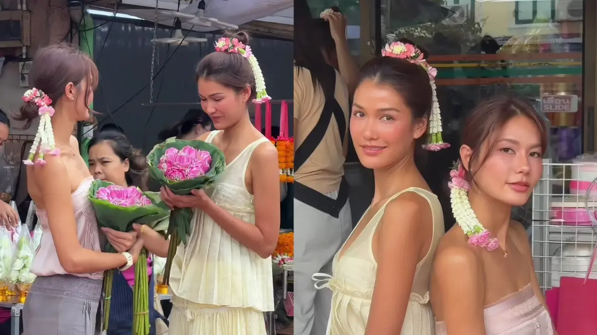 พวงมาลัยเกล้าผม  เทรนด์สุดชิค ซอฟต์พาวเวอร์ใหม่ย่านสะพานพุทธ