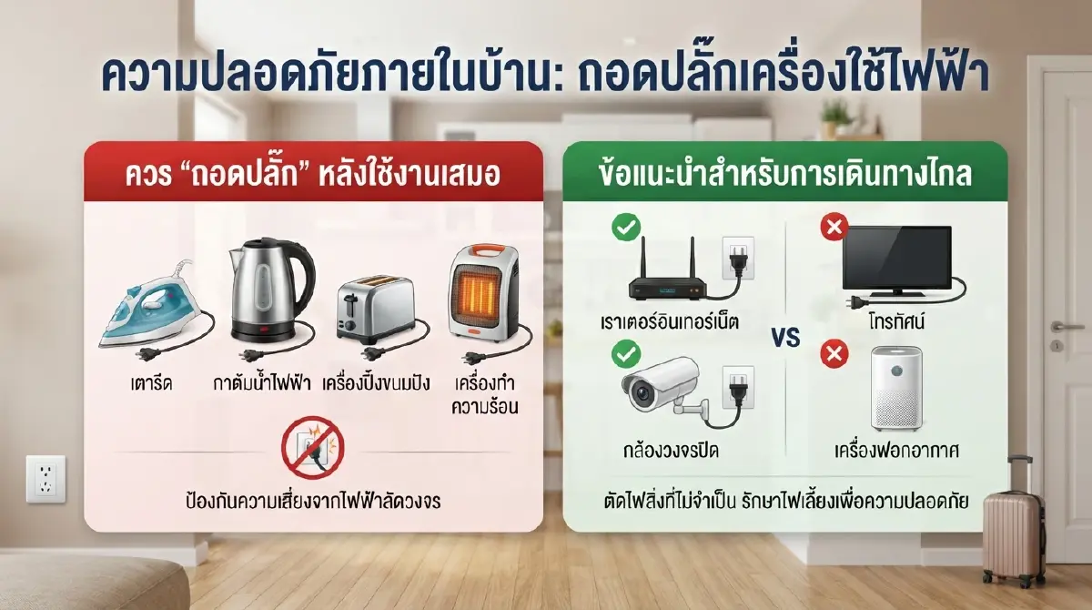 เครื่องใช้ไฟฟ้า  ที่เสียบปลั๊กทิ้งไว้ได้ ไม่กินไฟอย่างที่คิด