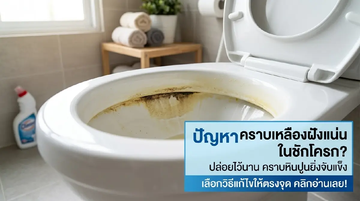  เผยวิธีล้างโถส้วมให้ขาวสะอาด ไม่มีคราบ ให้ตรงจุด ไม่เสียแรงฟรี