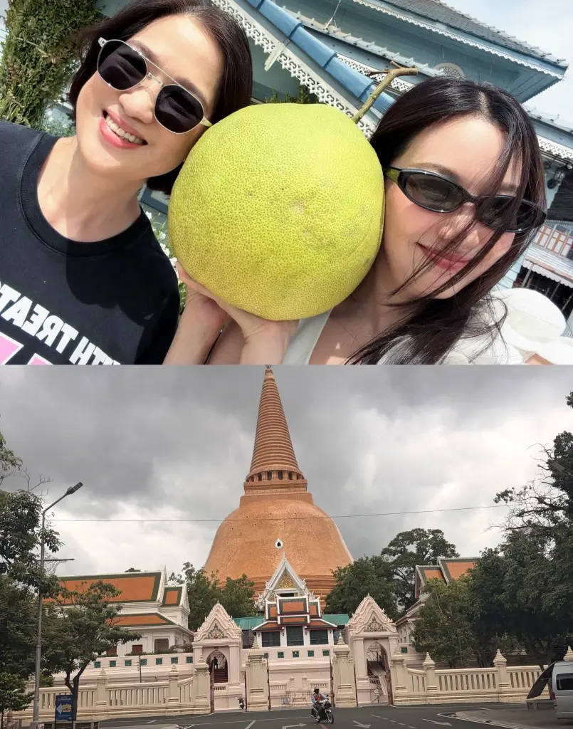 "นุ่น วรนุช" กลับบ้านเกิดนครปฐม โชว์ผลผลิตสวนเกษตรคุณแม่