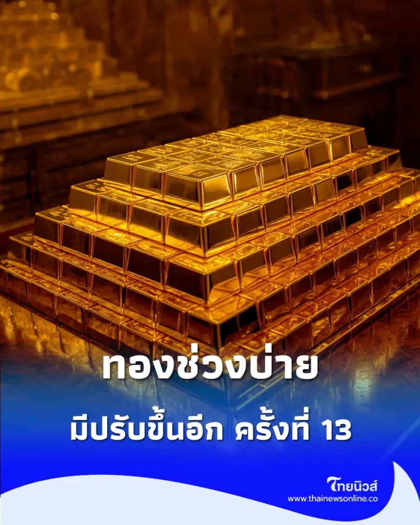อัปเดตราคาทองช่วงบ่าย 1 ก.ย. 69 มีปรับขึ้นอีก ครั้งที่ 13