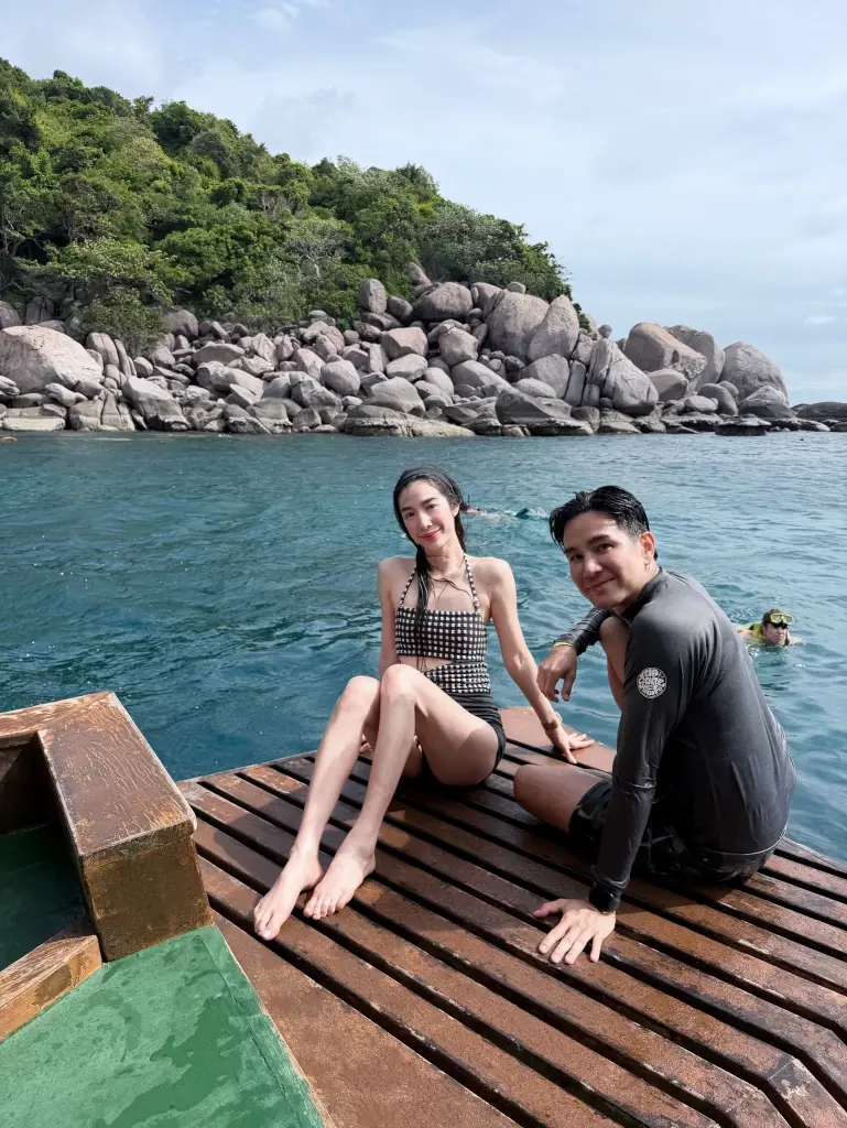 เอ้ก บุษกร โพสต์ภาพทริปทะเลคู่ กัปตัน ย้ำสถานะพ่อแม่ที่ดีของลูก