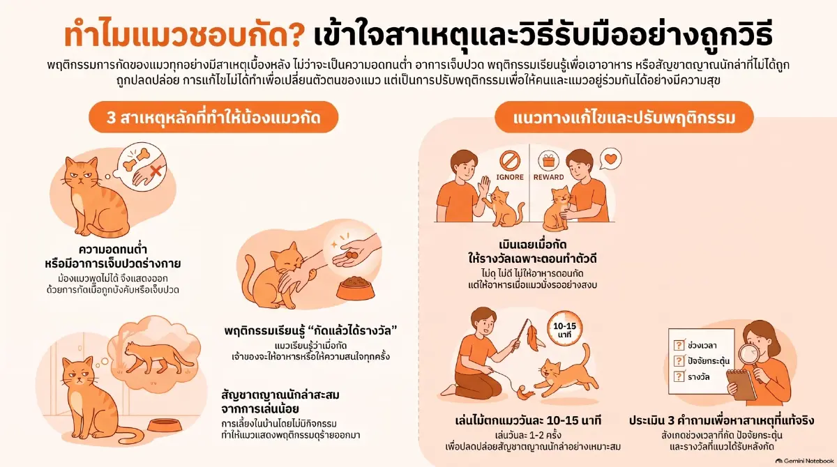 เจาะลึก 3 สาเหตุแมวก้าวร้าว พร้อมแนวทางแก้ไขพฤติกรรมถูกวิธี