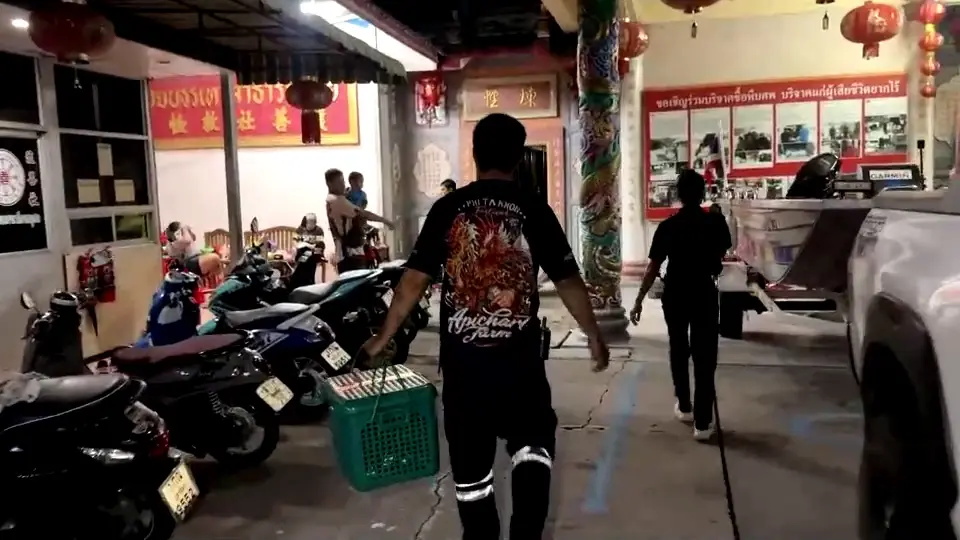 กู้ภัยแปดริ้วจับ "อีเห็นข้างลาย" คาดหลุดแล้วหนีน้ำท่วม
