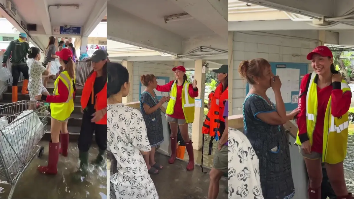  "คารีสา" แท็กทีมเรือช่วยเหลือ ลุยแจกเสบียงแฟลตคลองจั่น