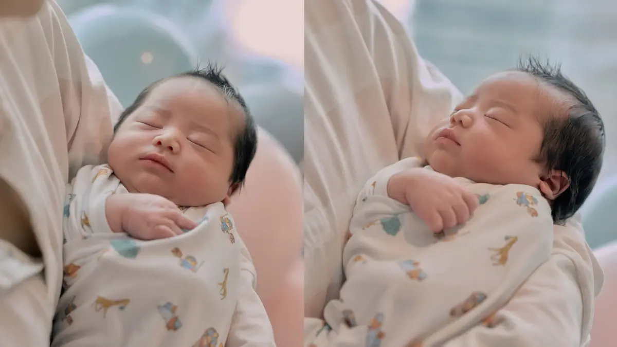 นางเอกสาว เผยโฉมหน้าลูกคนที่ 3 ชัดๆ จ้ำม่ำน่าฟัดแก้มมาก