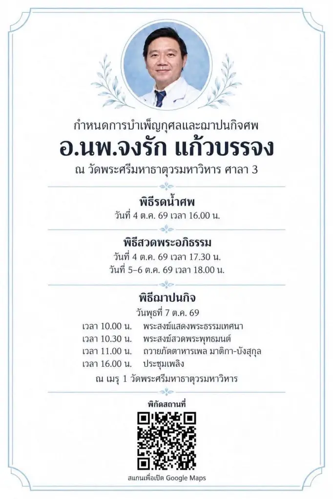 อาลัย "อ.นพ.จงรัก" ศัลยศาสตร์หัวใจทรวงอมากฝีมือ จากไปก่อนวัยอันควร