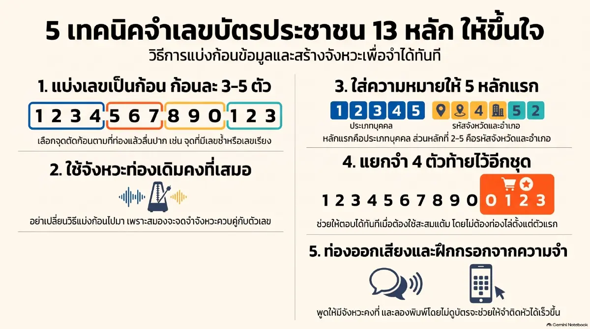 ถกสนั่น! ท่องเลขบัตรประชาชนแบบไหน เปิด 5 สายจำติดปาก