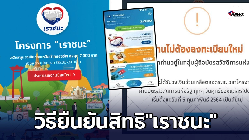 วิธียืนยันสิทธิ www.เราะชนะ.com ง่ายๆ หลังผ่านเกณฑ์พิจารณา วิธียืนยันสิทธิ www.เราะชนะ.com ง่ายๆ หลังผ่านเกณฑ์พิจารณา