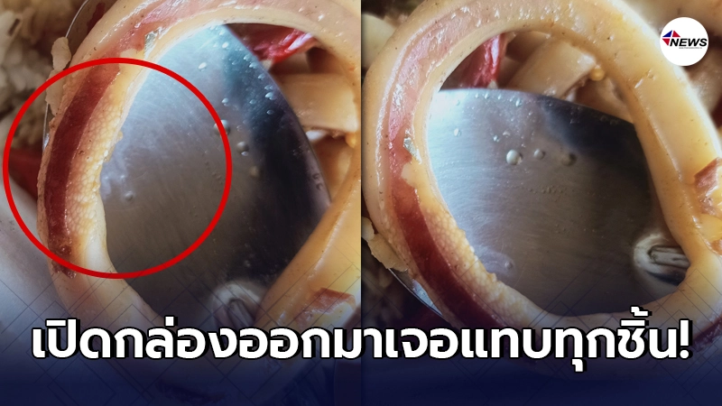 ขนลุก! ลูกค้าสาวสั่ง "กะเพราปลาหมึก" ใส่กล่อง เปิดออกมาดันเจอเม็ด ขนลุก! ลูกค้าสาวสั่ง "กะเพราปลาหมึก" ใส่กล่อง เปิดออกมาดันเจอเม็ด