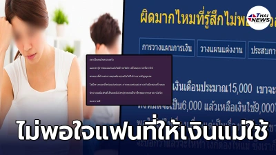 สาวถามปัญหารักชาวเน็ต "ผิดมากไหมที่รู้สึกไม่พอใจเวลาแฟนให้เงินแม่" เจอชาวเน็ตสอนยับ
