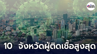 โควิดวันนี้ เผย 10 จังหวัด จํานวนผู้ติดเชื้อโควิด-19ในประเทศรายใหม่สูงสุด