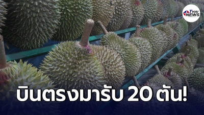 จีนติดใจทุเรียนไทย สั่งเช่าเหมาลำบินตรงมารับไปขายต่อถึง 20 ตัน