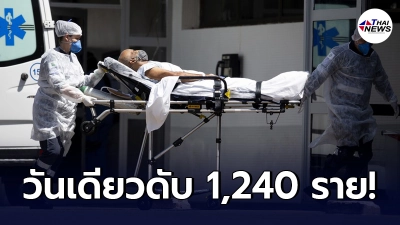 พบผู้ป่วย โควิด-19 ดับเพิ่ม 1,240 ราย ภายในรอบวัน ประเทศบราซิล - ไทยนิวส์ออนไลน์