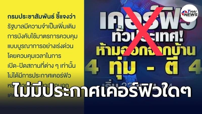 เตือนข่าวปลอม อย่าเเชร์ ประกาศเคอร์ฟิวทั่วประเทศ 4ทุ่ม-ตี4 เริ่ม 23เม.ย.64