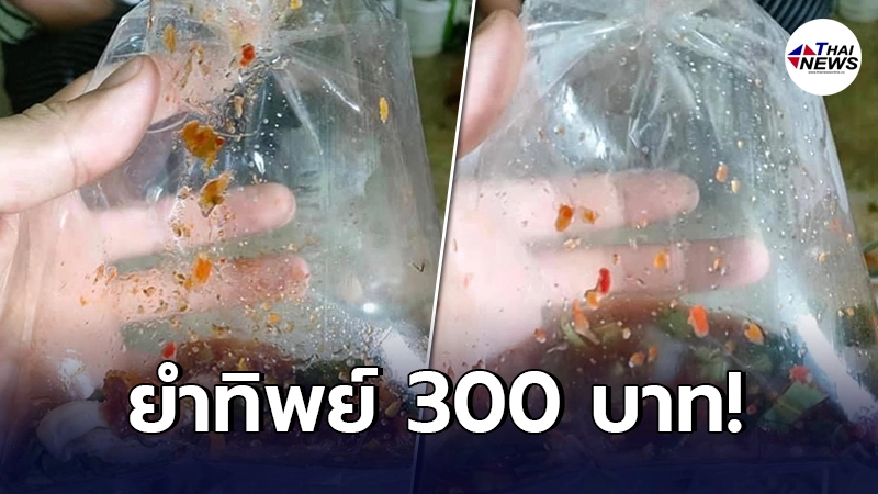 ลูกค้าหมดคำพูด ซื้อยำหมด 300 บาท หวังกินแซ่บๆ ก่อนเห็นอาหารที่ได้ ลูกค้าหมดคำพูด ซื้อยำหมด 300 บาท หวังกินแซ่บๆ ก่อนเห็นอาหารที่ได้