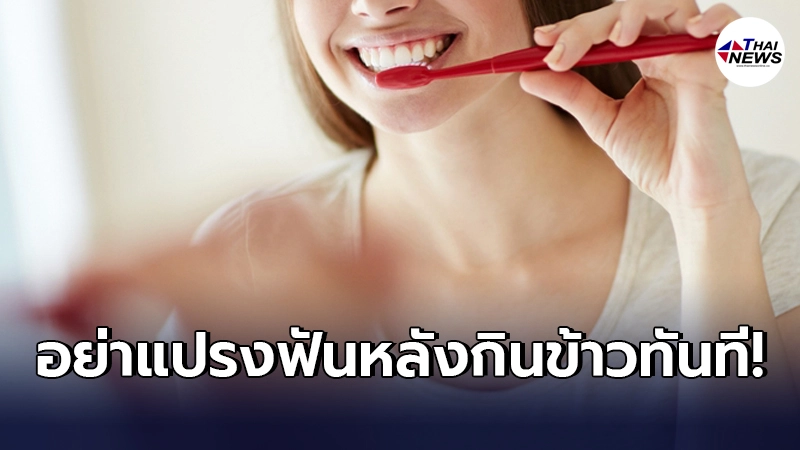 รู้หรือไม่"แปรงฟัน"ทันทีหลังกินข้าว เป็นสาเหตุทำให้ฟันผุ รู้หรือไม่"แปรงฟัน"ทันทีหลังกินข้าว เป็นสาเหตุทำให้ฟันผุ