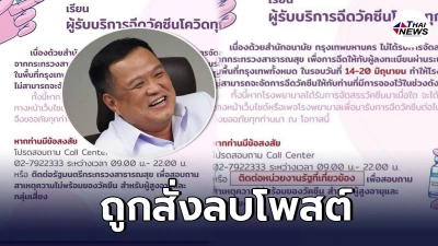 รพ.นมะรักษ์ ถูกสั่งลบโพสต์ทันควัน หลังโพสต์ประจาน อนุทิน กรณีวัคซีนไม่พอ รพ.นมะรักษ์ ถูกสั่งลบโพสต์ทันควัน หลังโพสต์ประจาน อนุทิน กรณีวัคซีนไม่พอ