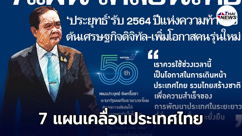 บิ๊กตู่ ชู 7 แผนเคลื่อนประเทศไทย ยอมรับ 2564 ปีแห่งความท้าทาย บิ๊กตู่ ชู 7 แผนเคลื่อนประเทศไทย ยอมรับ 2564 ปีแห่งความท้าทาย