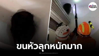 คู่รักจีนหัวใจแทบวาย เงยมองเพดาน เจอหัวห้อยลง เกือบเผ่นหนี แต่รู้สึกคุ้นๆ