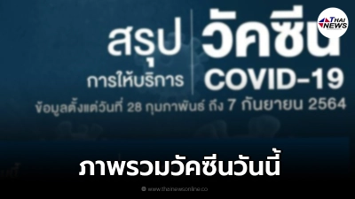 สรุปภาพรวม"จำนวนการได้รับวัคซีน"สะสม ของประเทศไทยวันนี้