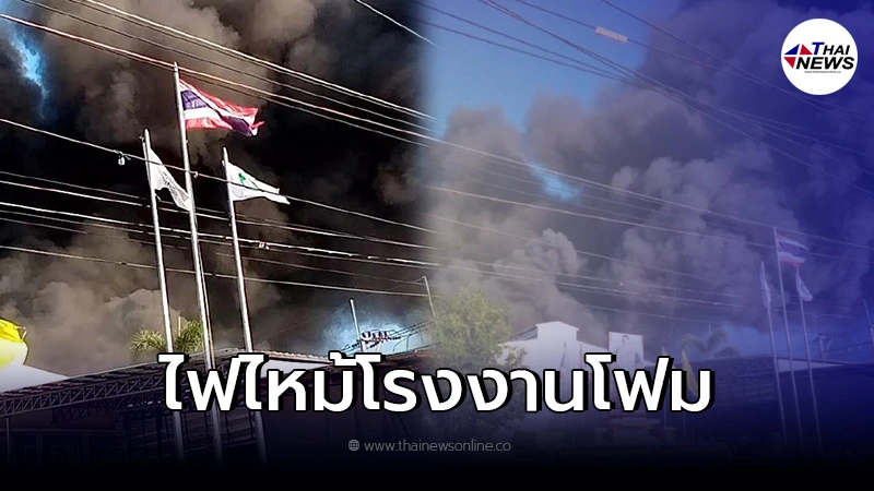 ด่วน เกิดเหตุไฟไหม้โรงงานโฟม นิคมฯนวนคร ด่วน เกิดเหตุไฟไหม้โรงงานโฟม นิคมฯนวนคร