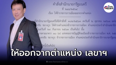 ราชกิจจาฯ คำสั่งสำนักนายกรัฐมนตรี  ปลด ม.ล.สุนทรชัย ชยางกูร ออกจากตำแหน่ง