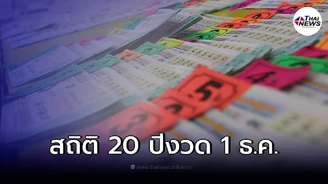 สถิติหวยรัฐบาลไทย ย้อนหลัง 20 ปี งวด 1 ธันวาคม