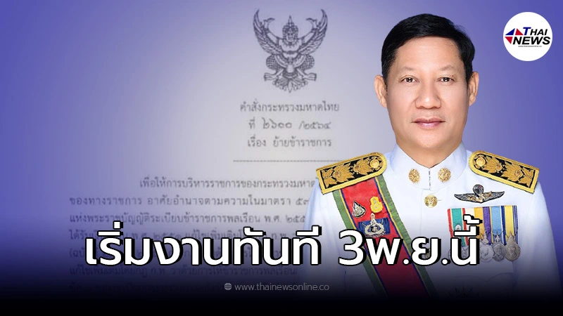 คำสั่งย้าย"วรวิทย์ ชัยสวัสดิ์"รองผู้ว่าฯเชียงราย
